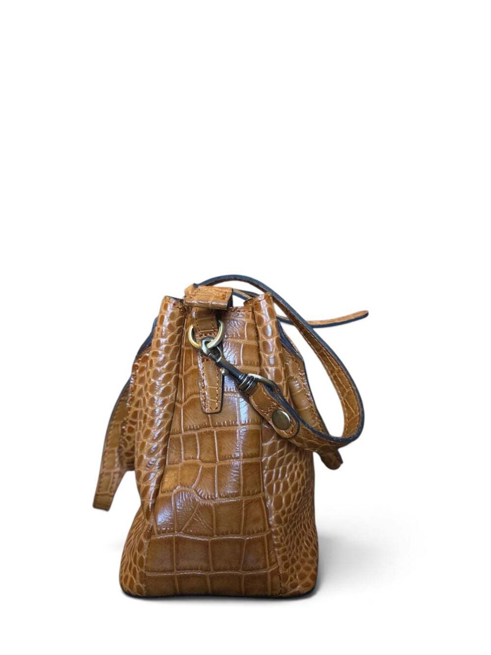 Patricia Nash Norcia Medium Satchel Croc Embossed Leather 10th Anniversary Bag - Picture 12 of 15